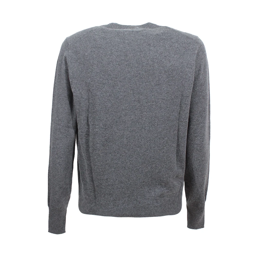 Drumohr Kasjmier Crew Neck Sweater Antraciet Gray Heren