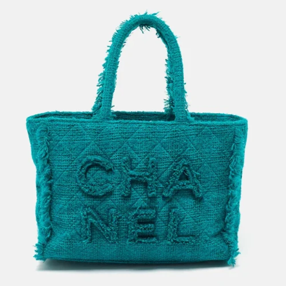Chanel Vintage Pre-owned Fabric totes Green Dames
