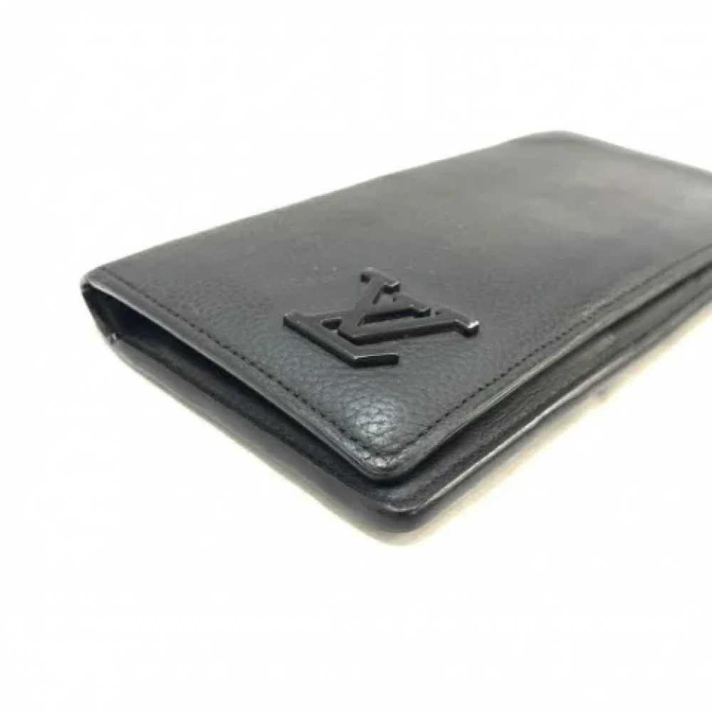 Louis Vuitton Vintage Pre-owned Leather wallets Black Heren