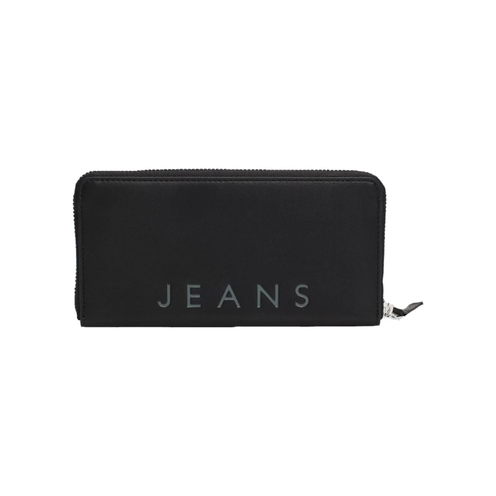 Tommy Hilfiger Chique Minimalistische Portemonnee voor Moderne Vrouwen Black Dames