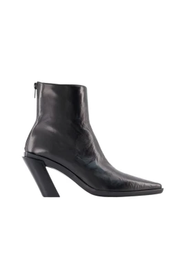 Svarta läderankelboots - Florentine