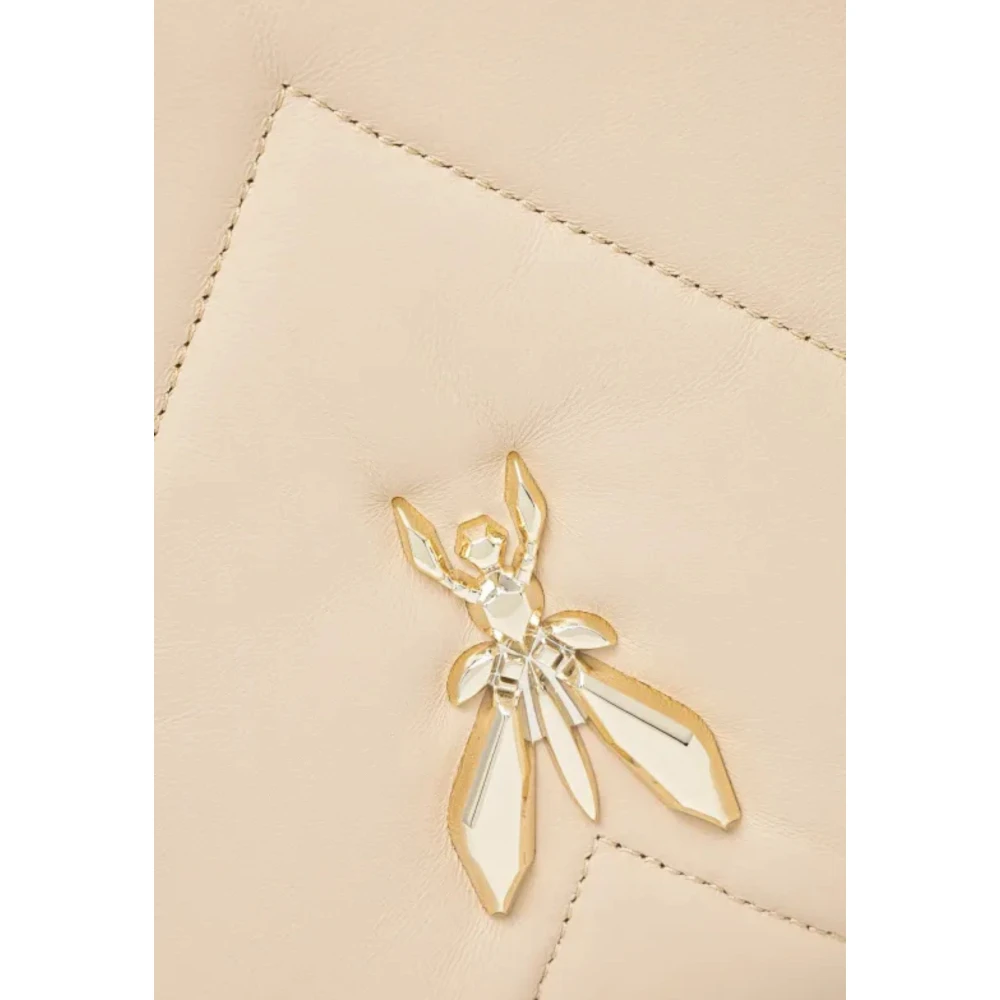 PATRIZIA PEPE Beige Handtas met Ritssluiting Beige Dames