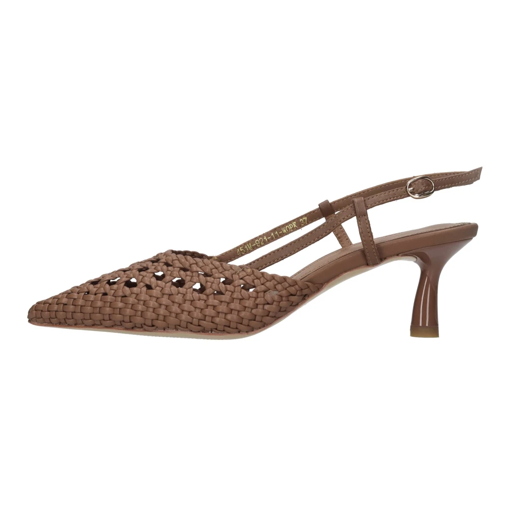 Emanuelle Vee Damen Braun Slingback Décolleté