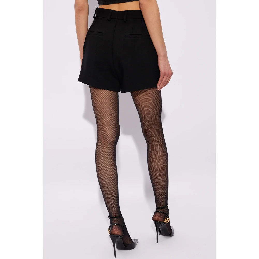 Dolce & Gabbana Wol hoge taille shorts Black Dames