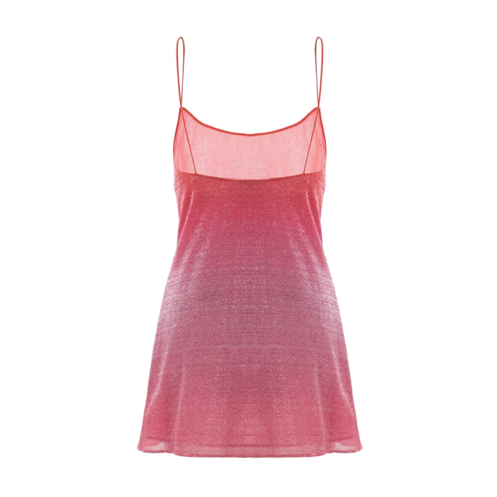 Oseree Roze Lurex Gradiënt Mini Jurk Pink Dames