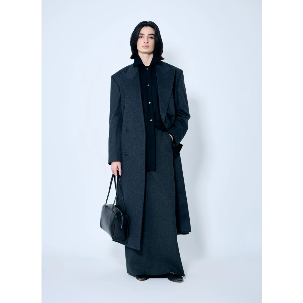 The Row Kasjmiermix Klassieke Kraag Shirt Black Dames
