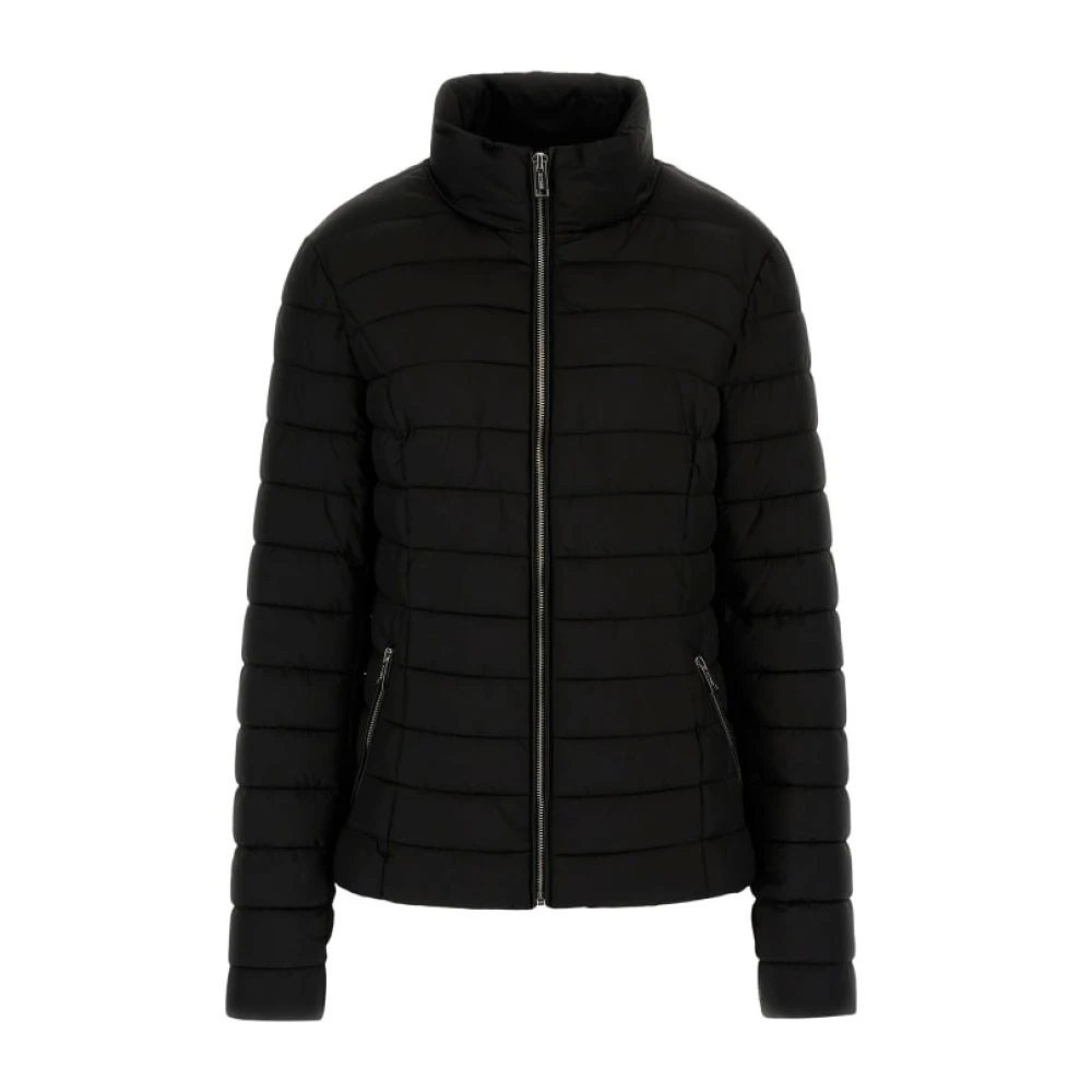 Guess Zwarte gewatteerde jas met rits Black Dames