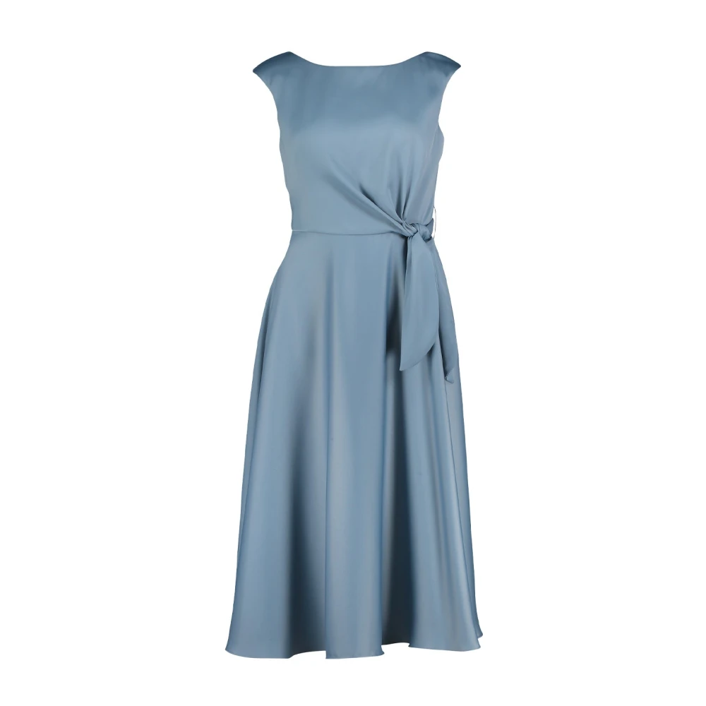 Vera Mont Blå Satin Midi Dress