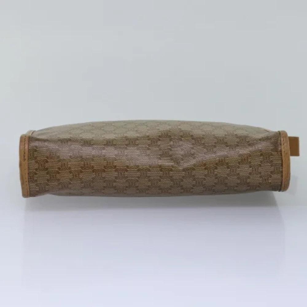 Celine Vintage Pre-owned Canvas clutches Beige Dames