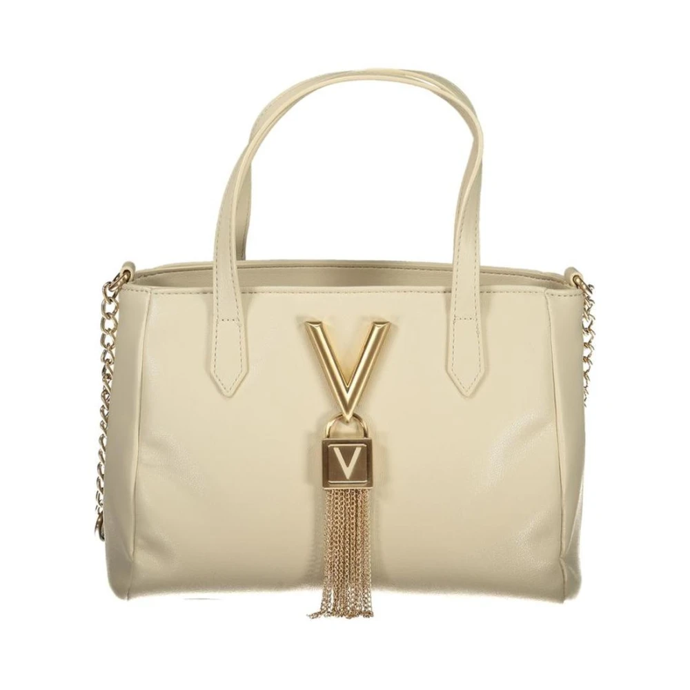Valentino Women's Beige Polyethylene Handbag With Textured Finish - Handbags - One Size - Bags