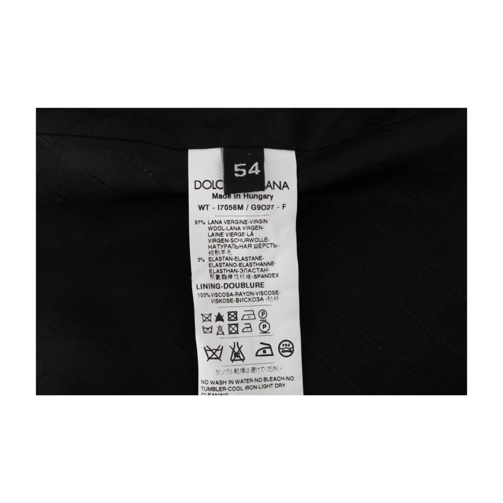 Dolce & Gabbana Gestreepte wollen vest met knoopsluiting Black Heren