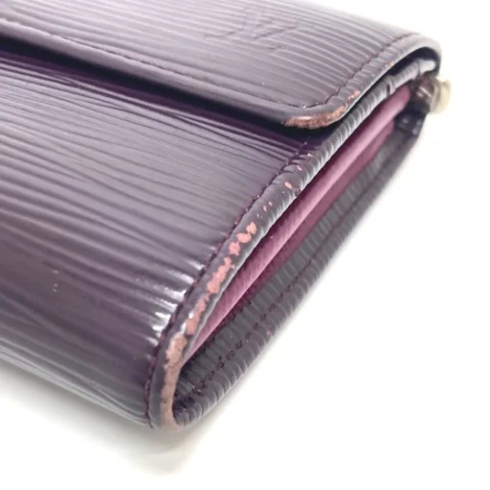 Louis Vuitton Vintage Pre-owned Leather wallets Purple Dames