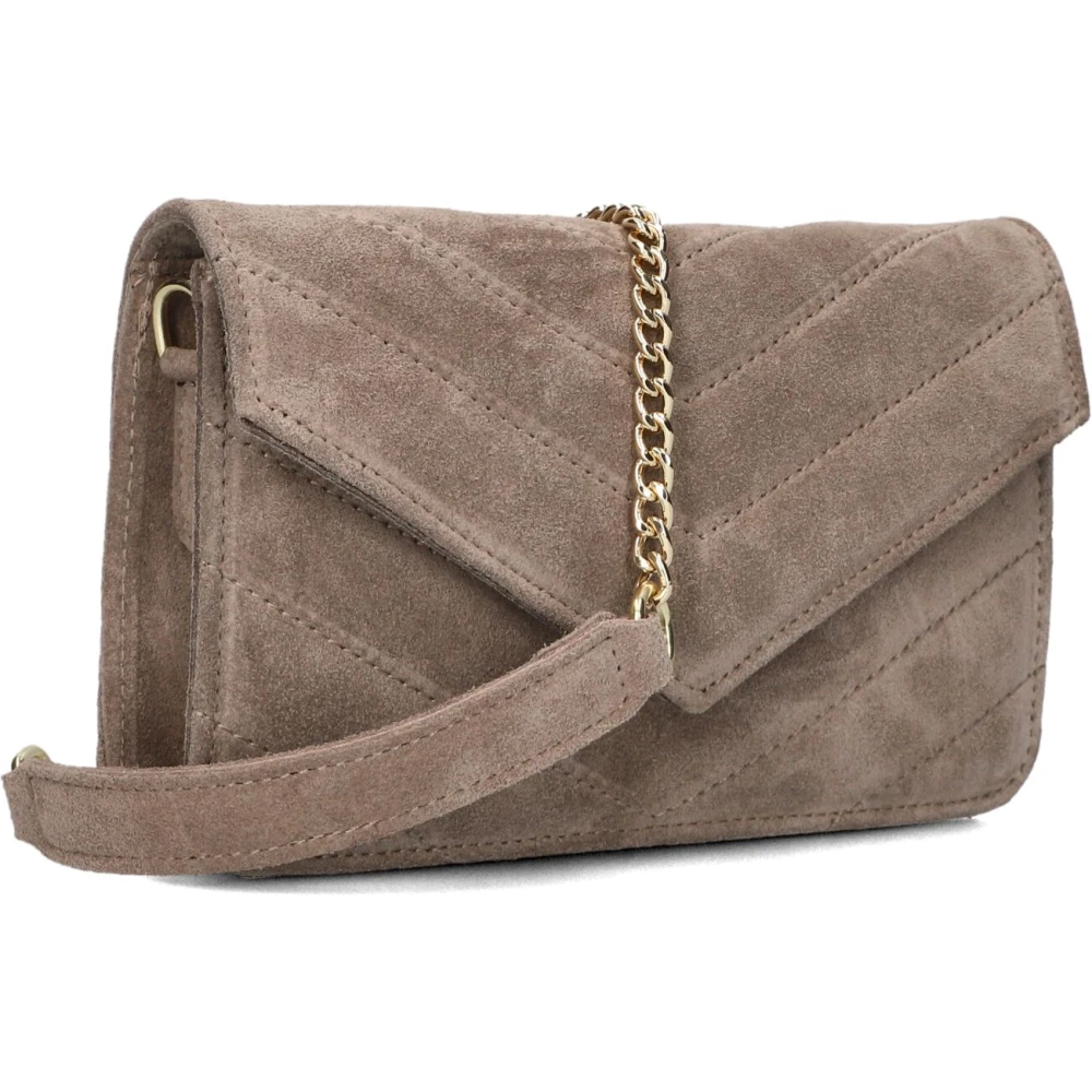 Notre-v Taupe Suède Schoudertas Laurie Beige Dames