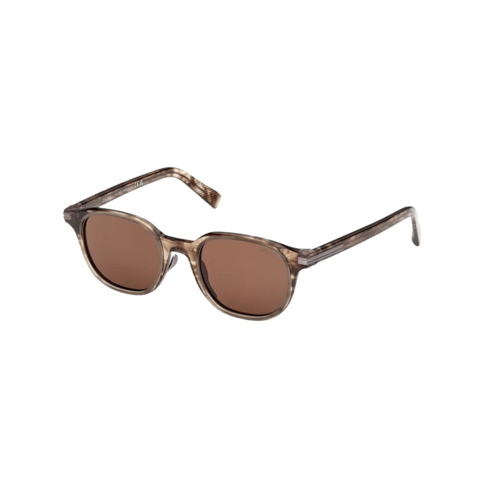 Zegna Brown Sunglasses, Male, 50 Mm, Ez0285 50E Sunglasses