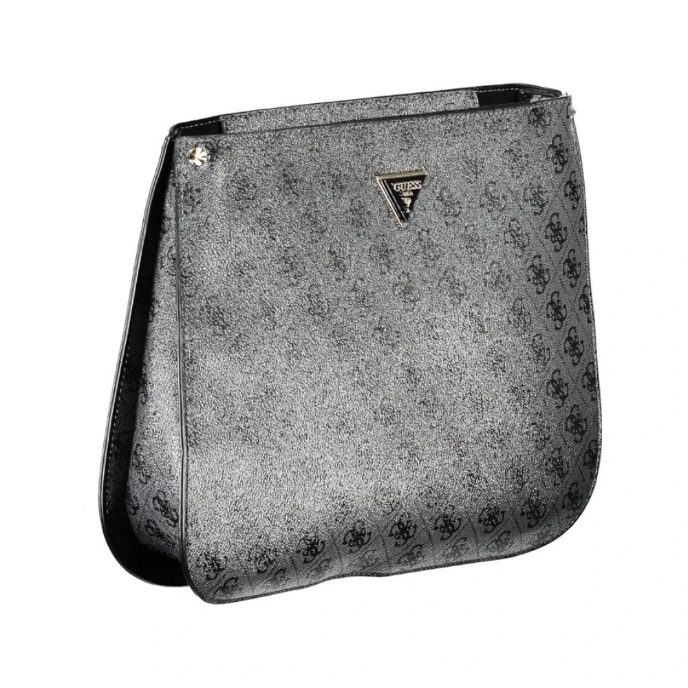 Guess Zwarte polyethyleen schoudertas met verstelbare riem Black Dames