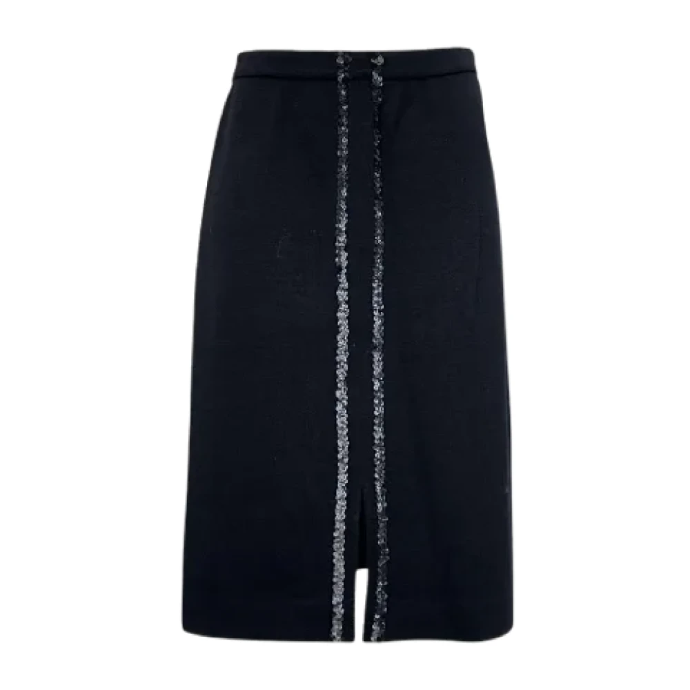 Yves Saint Laurent Vintage Pre-owned Fabric bottoms Black Dames