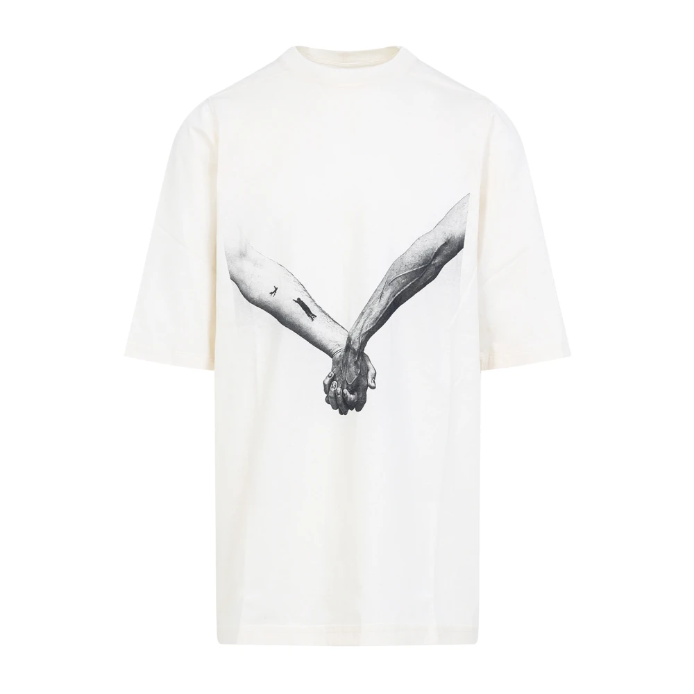 Rick Owens Jumbo T-shirt met korte mouwen van gebreid materiaal White Heren