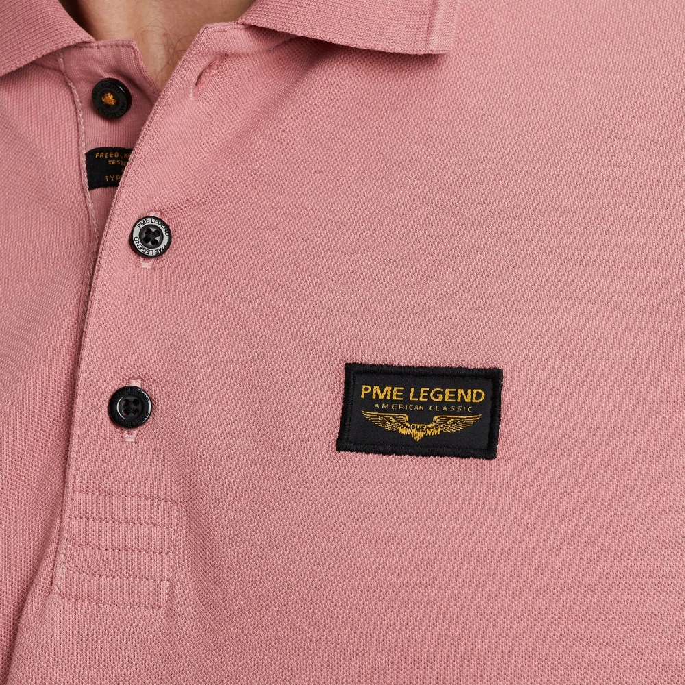 PME Legend Cargo Mouw Polo Shirt Pink Heren