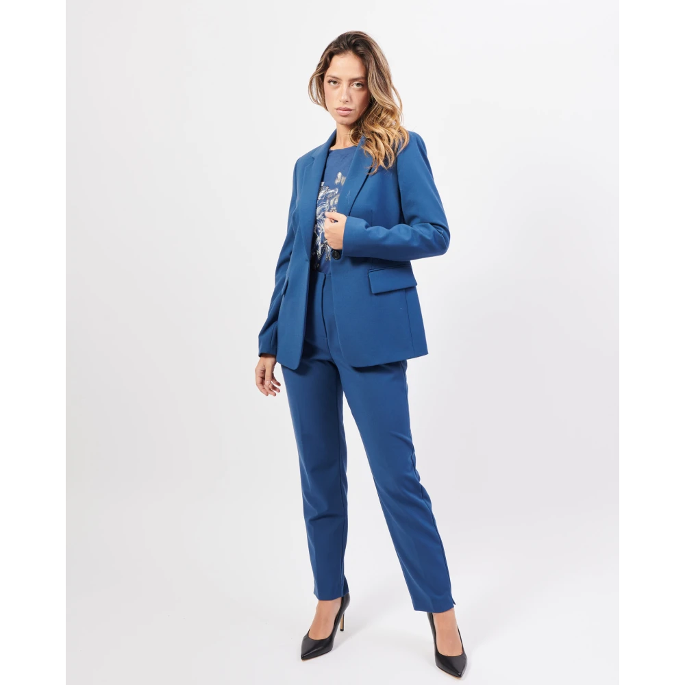 Gerry Weber Blauwe jas met 1 knoop Blue Dames