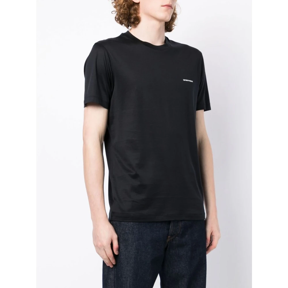 Emporio Armani Katoenen T-shirt met Designers Code Blue Heren