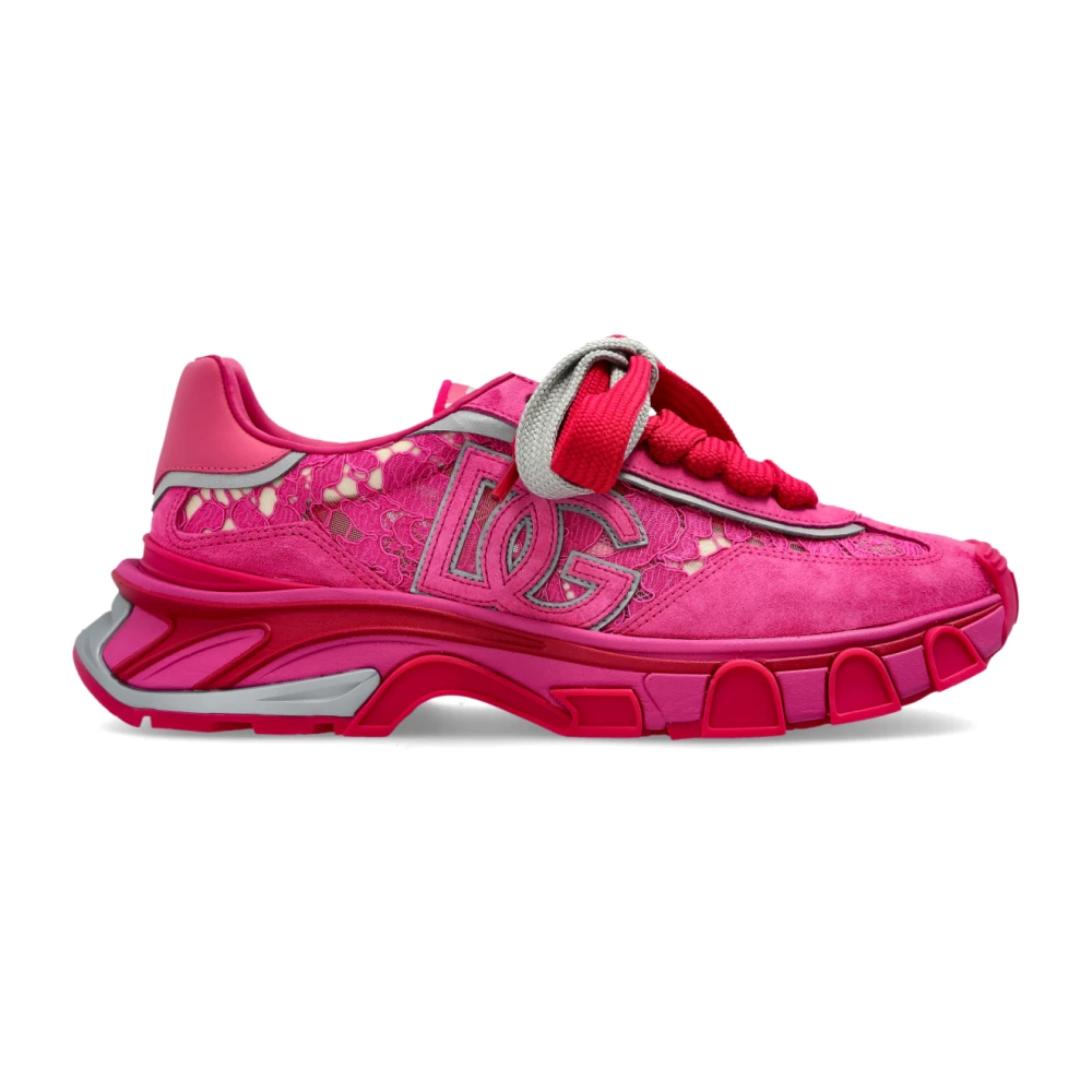 Dolce & Gabbana Country Road Fabric Sneakers Dames Schoenen Roze