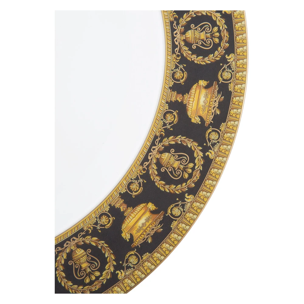 Versace Barok Zwart Diep Bord Multicolor Unisex