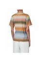 faded-stripe-print-t-shirt-met-strik