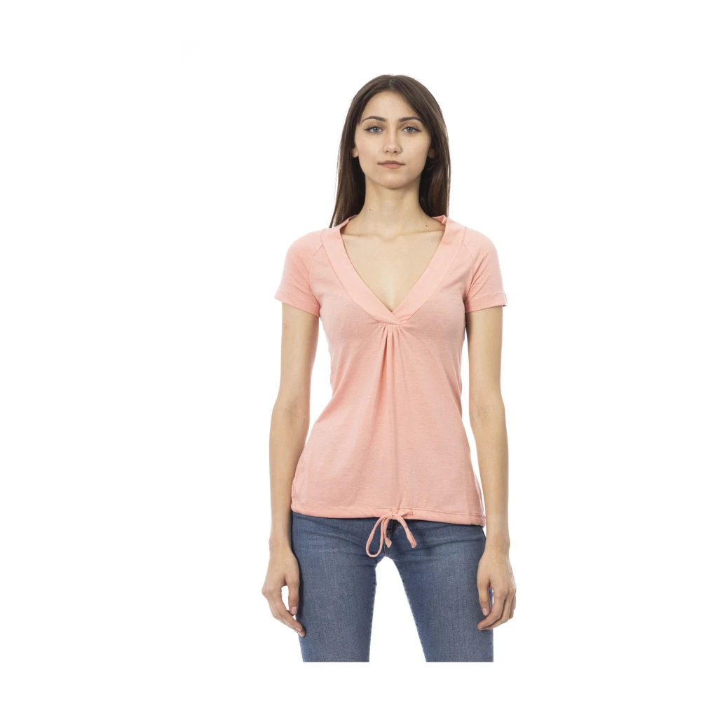 Trussardi Korte Mouw Ronde Hals T-Shirt Pink Dames