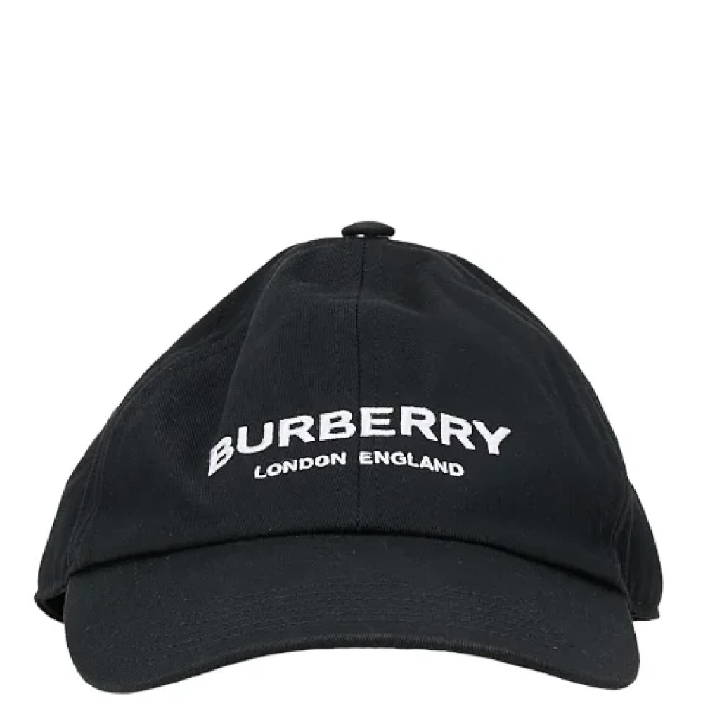 Burberry Vintage Pre-owned Canvas hats Black Dames