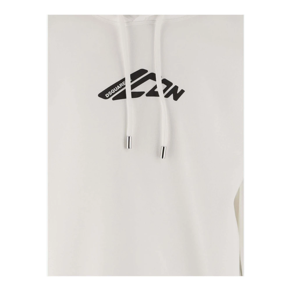 Dsquared2 Hoodie van katoenmix met logo White Heren