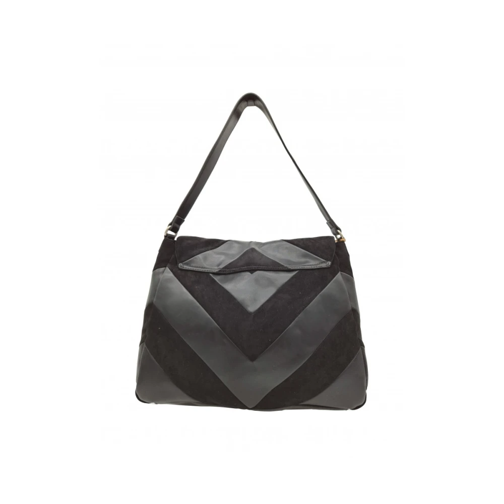 Liu Jo Stijlvolle schoudertas met voorlogo Black Dames