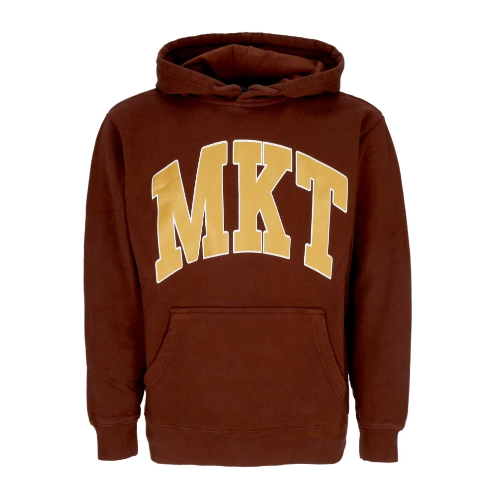 Market Arc Hoodie met Fleece Voering Brown Heren
