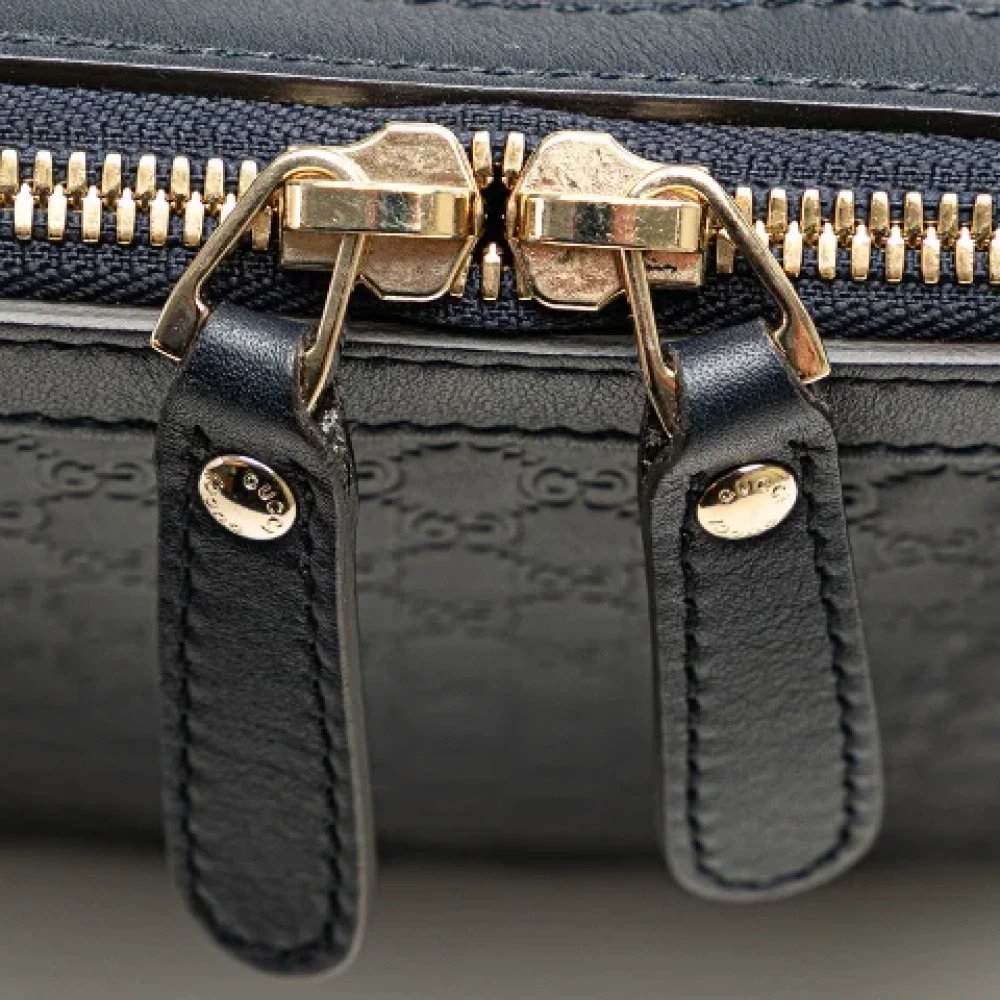 Gucci Vintage Pre-owned Leather gucci-bags Blue Dames