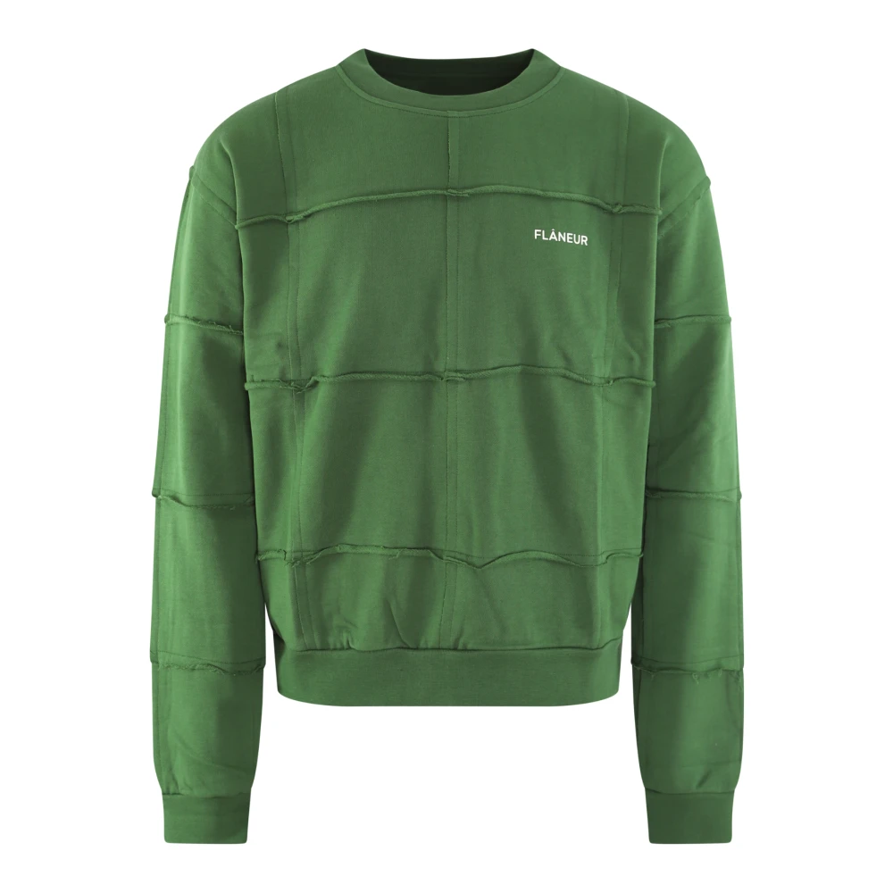 FLÂNEUR Grön Cut & Sew Sweater Green, Herr