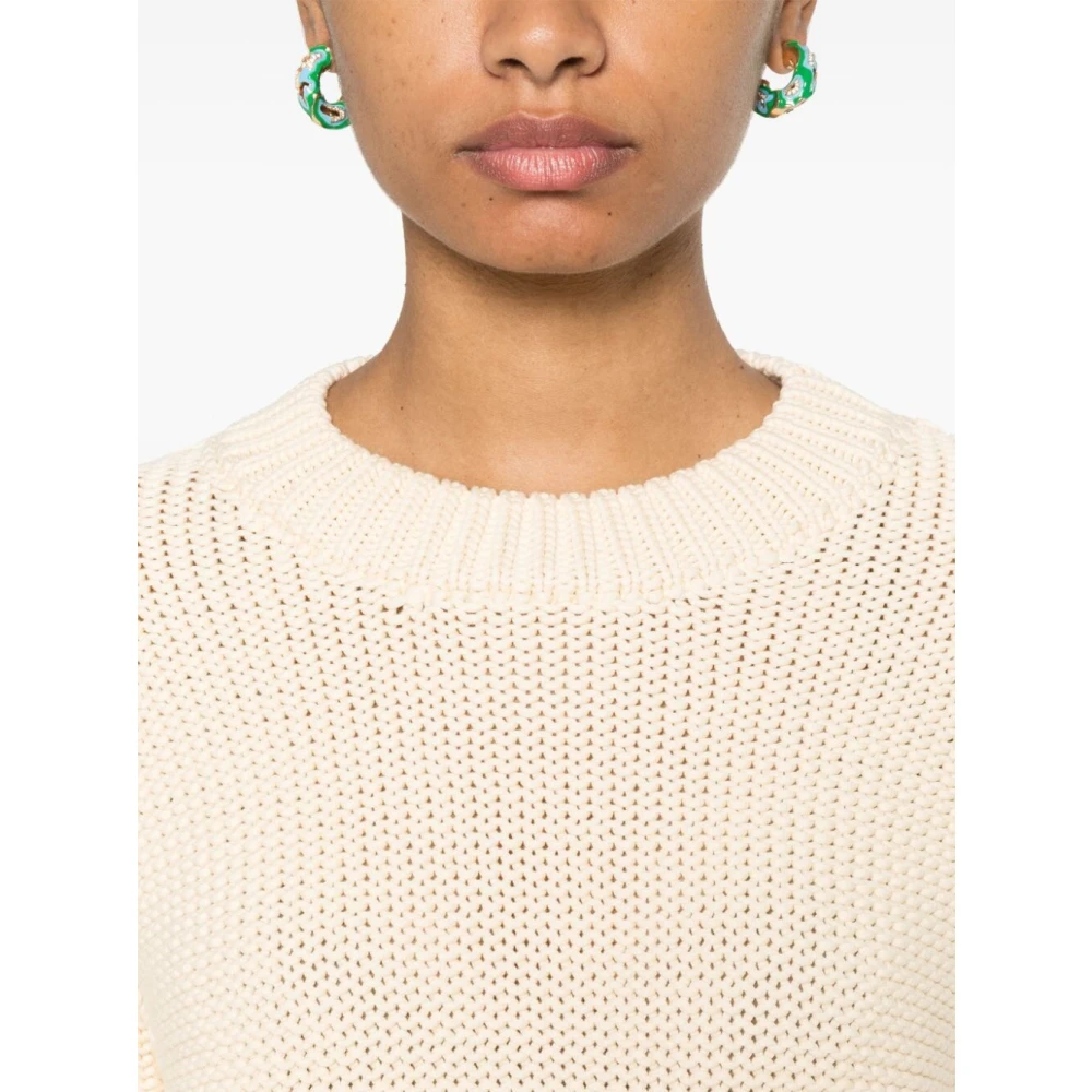 A.p.c. Beige Katoenmix Gebreide Trui White Dames