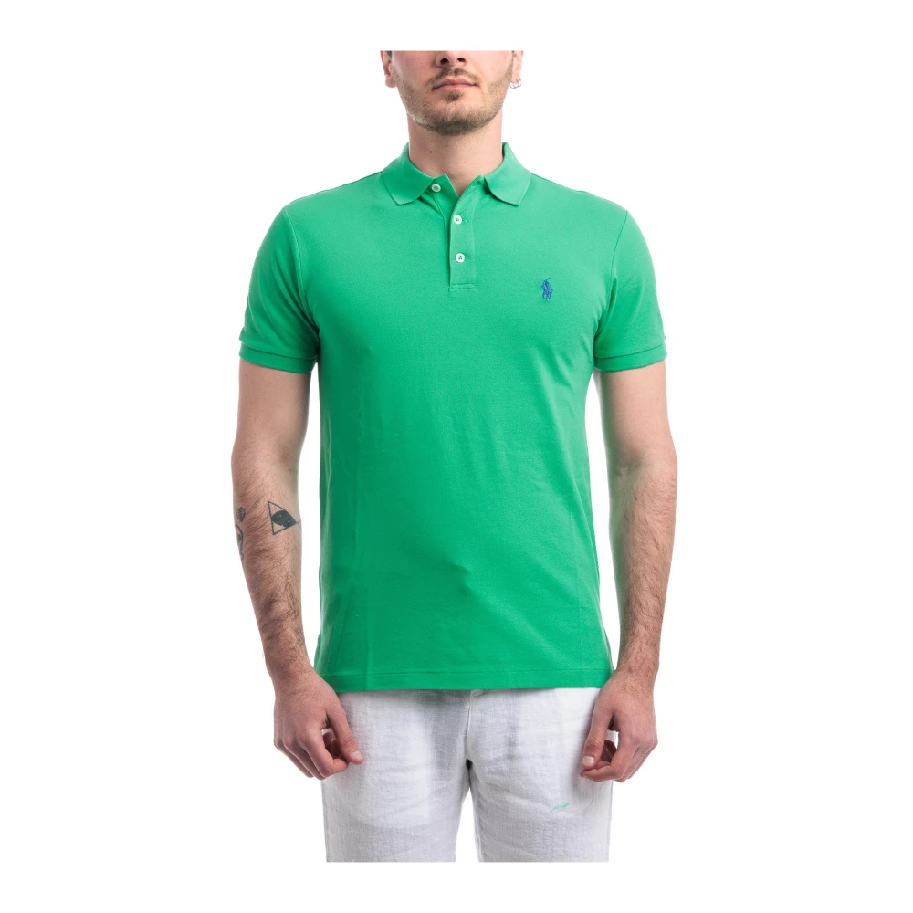 Polo Ralph Lauren Slim Cotton Stretch Polo Shirt Green Heren