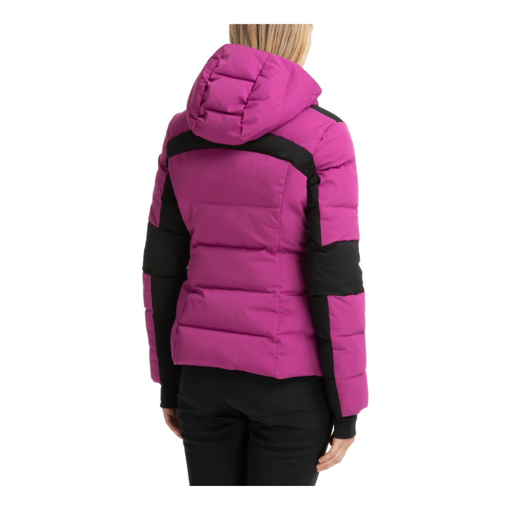 Emporio Armani EA7 Eenvoudige Ski Jas met Capuchon Purple Dames