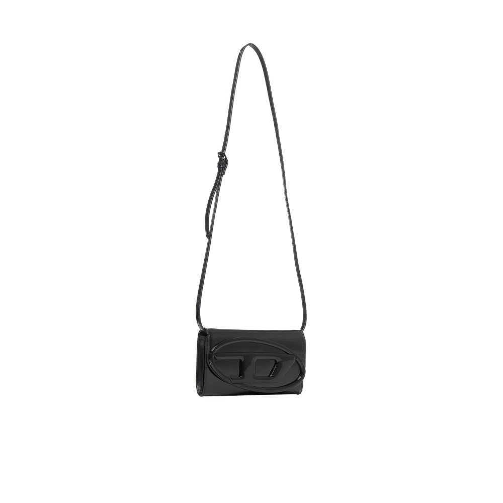 Diesel Zwarte Patentleren Portemonnee Tas Black Dames