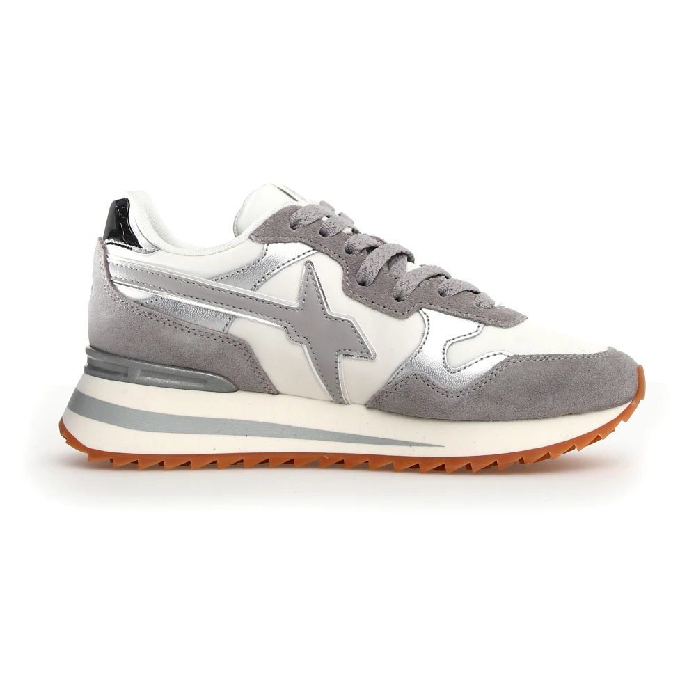 W6yz Women's Gray Sneakers, 6 Uk, Grey Animal Print Trainers For