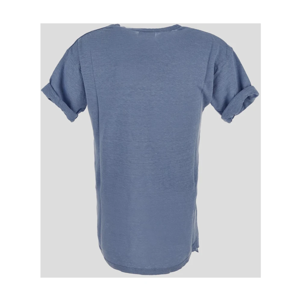 Isabel Marant Étoile Koldi Linnen T-Shirt Blue Dames