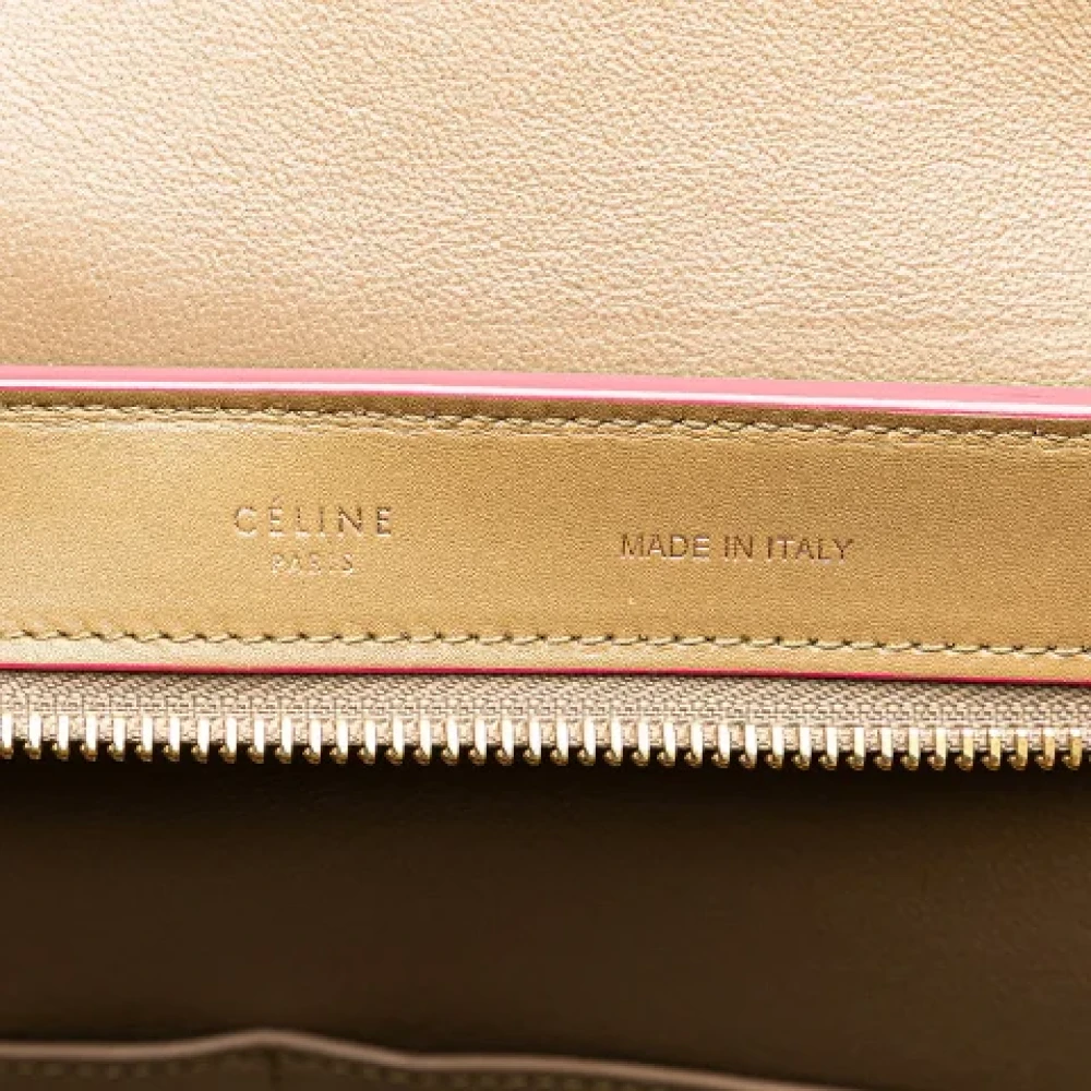Celine Vintage Pre-owned Leather celine-bags Beige Dames