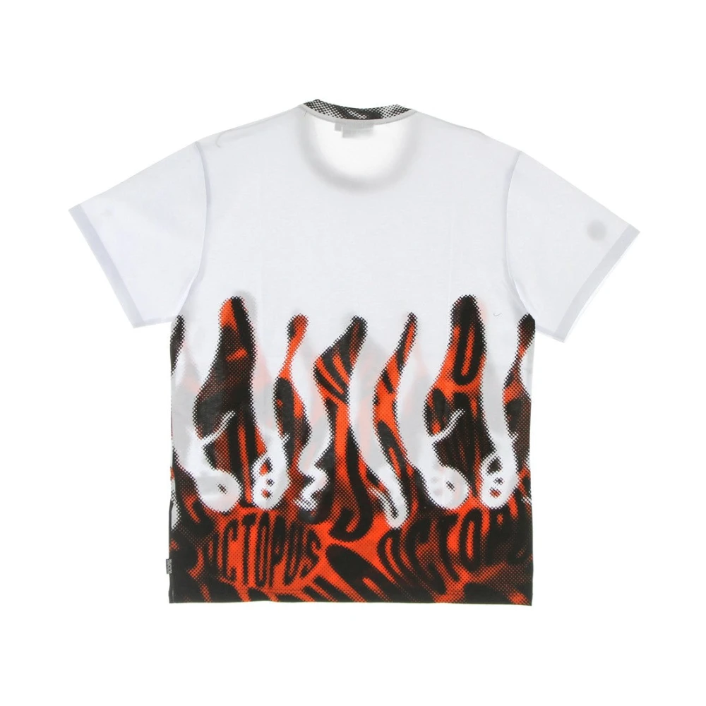 Octopus Halftone Wit T-shirt Korte Mouw Multicolor Heren