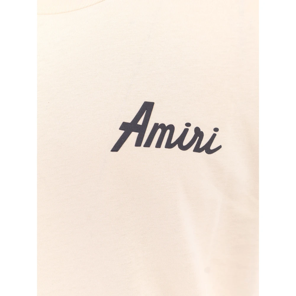 Amiri City Cotton T-shirt met Patch Beige Heren