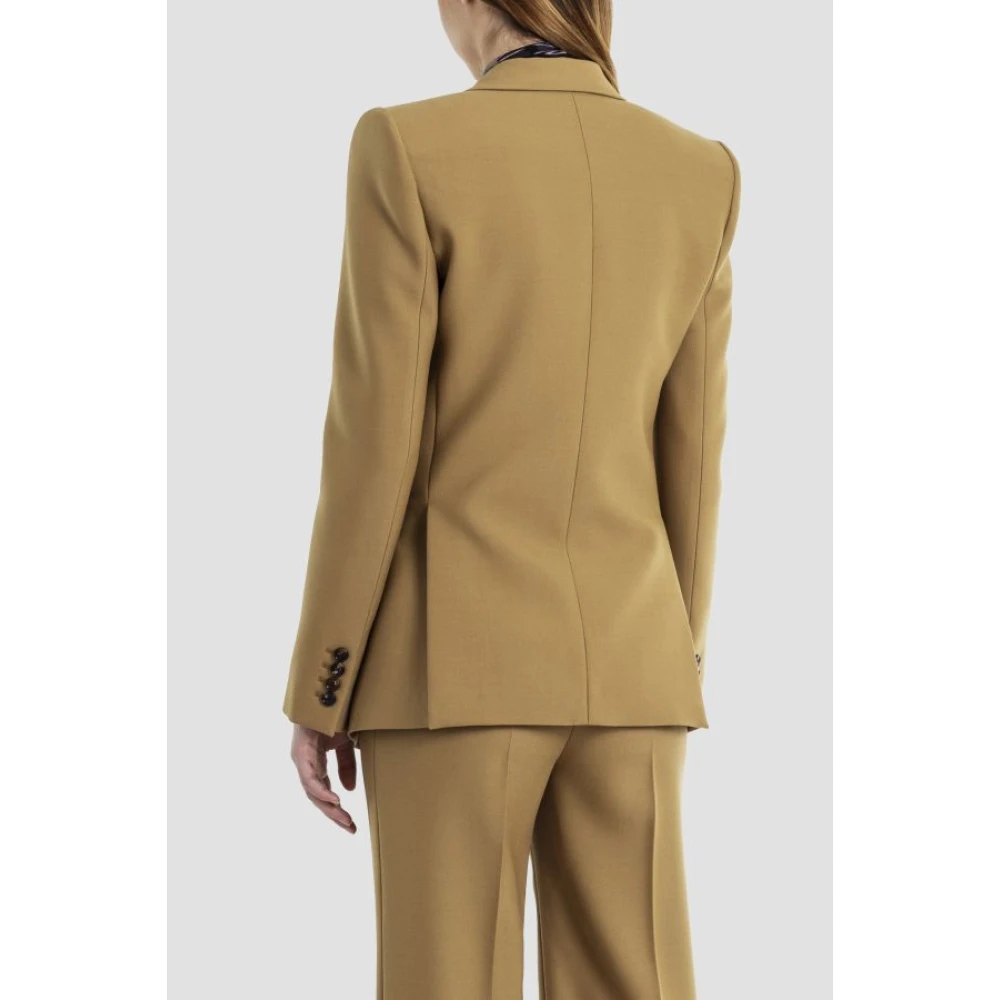 Chloé Dubbelrijige wollen blazer jas Green Dames