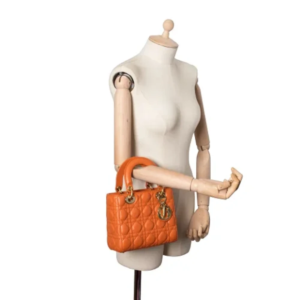 Dior Vintage Pre-owned Leather dior-bags Orange Dames