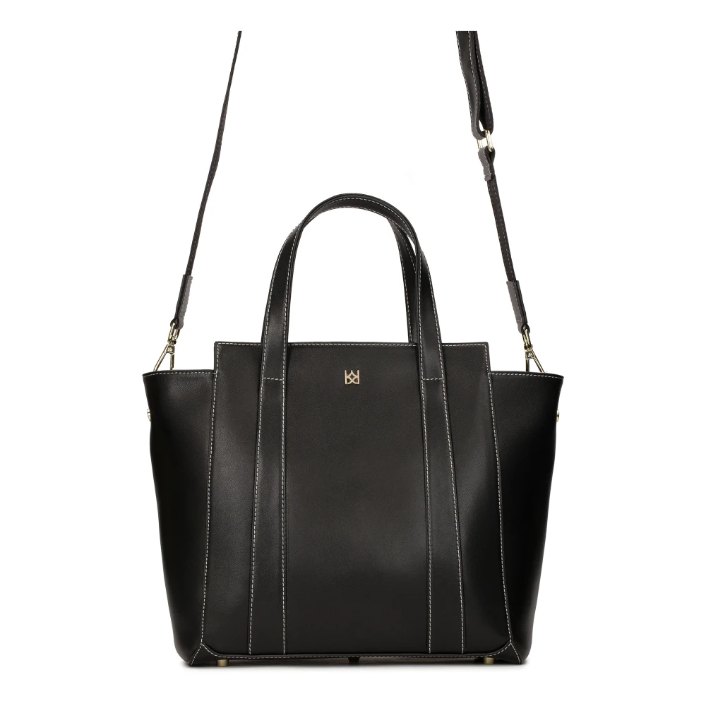 Kazar Zwarte trapeziumvormige schoudertas Black Dames