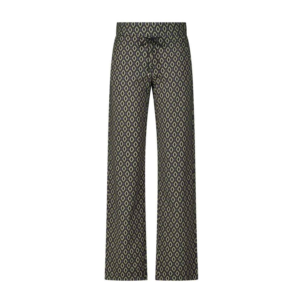 RAFFAELLO ROSSI Gestreepte Vrijetijdsbroek Green Dames