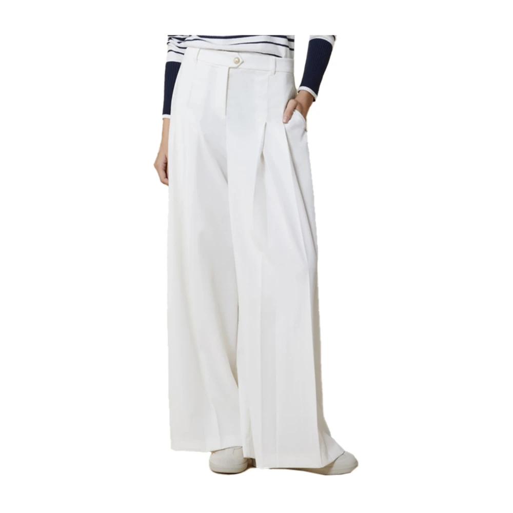 Pennyblack Rechte Pijp Polyester Broek White Dames