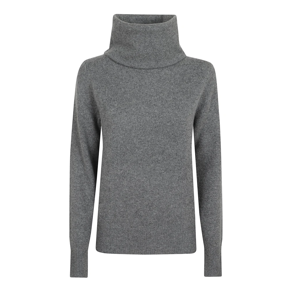 Polo Ralph Lauren Flanellen Langemouw Pullover in Grijs Gray Dames