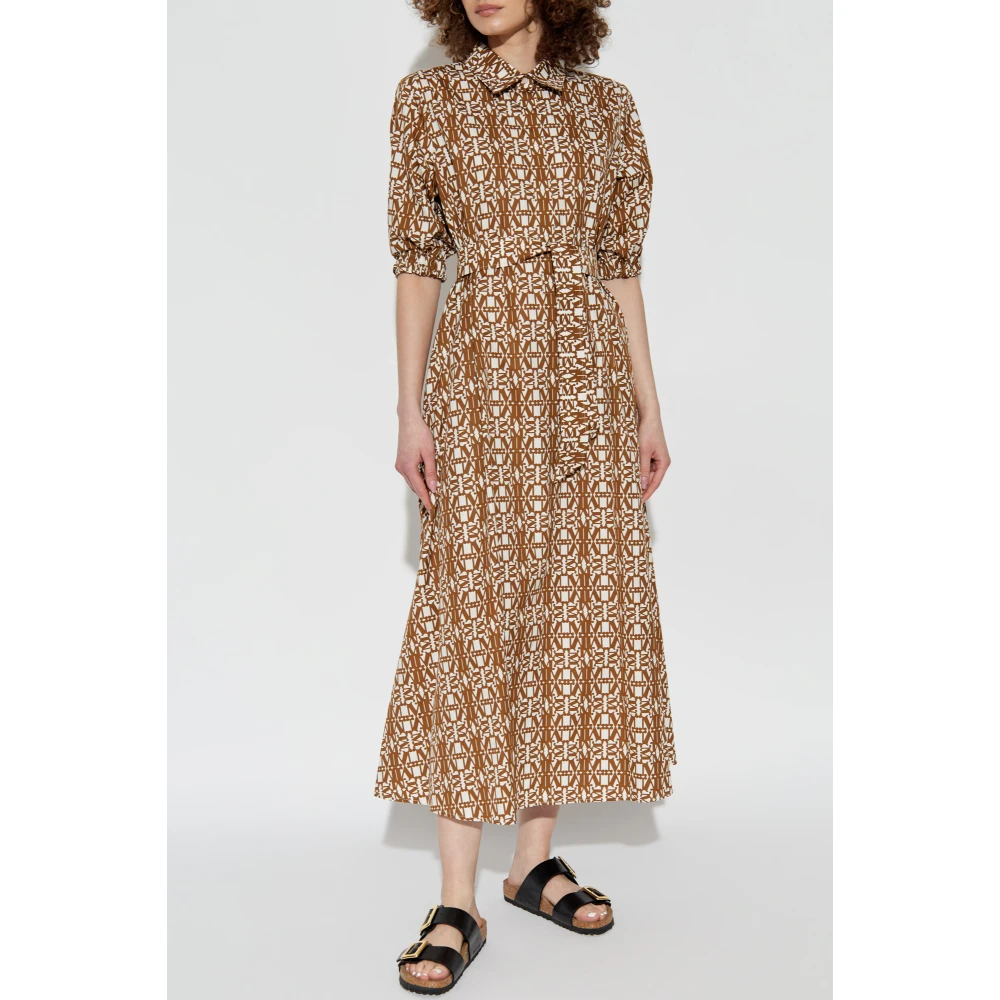 Max Mara Jurk met 'Luxigi' monogram Brown Dames